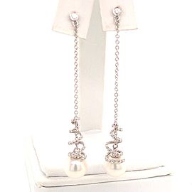 Akoya Pearl Earrings 14 KT Gold Certified $999