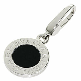 BVLGARI 18K white Gold Onyx top Pendant LXGQJ-809