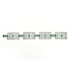 15.75 Carat Fashion Emerald and Diamond Bracelet