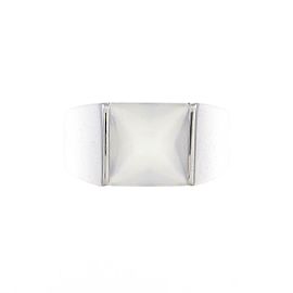 Cartier 18K White Gold Tank Ring LXGYMK-365