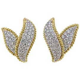 Tiffany & Co. Schlumberger Diamond Gold Platinum Earrings