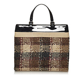 Burberry Plaid Wool Handbag