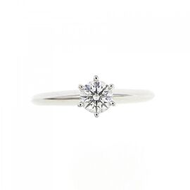 TIFFANY & Co Solitaire 950 Platinum Diamond US4.5 Ring