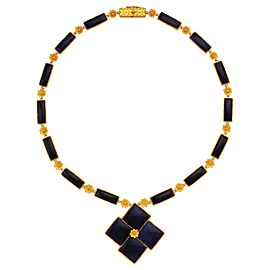 Lalaounis Gold and Sodalite Necklace