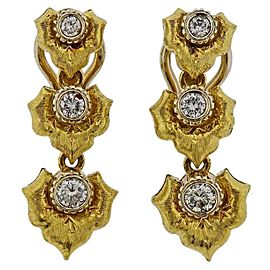 Gold Diamond Drop Earrings