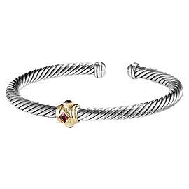 David Yurman Sterling Silver & 14k Yellow Gold 5mm Pink Tourmaline