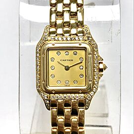 CARTIER PANTHERE 22mm Quartz 18K Yellow Gold DIAMOND Watch