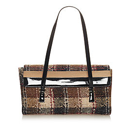 Burberry Plaid Wool Shoulder Bag