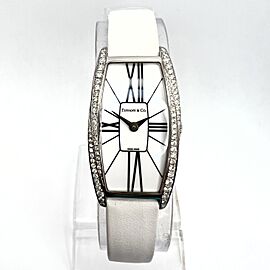 TIFFANY & CO. GEMEA Quartz 22mm Steel 0.57TCW Graduated DIAMOND Bezel Watch