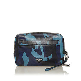 Prada Saffiano Camouflage Clutch Bag