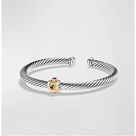 David Yurman Renaissance Bracelet with Citrine, Rhodalite Garnet and 14k Gold