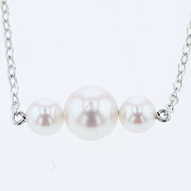 MIKIMOTO 925 Silver Necklace LXGBKT-1147