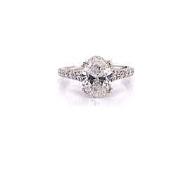 3 Carat Oval Cut Lab Grown Diamond Engagement Ring IGI Certified