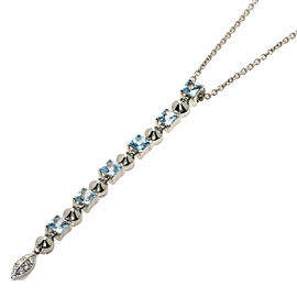 BVLGARI Lucy Bull Topaz Diamond K18 White Gold Necklace LXGQJ-522