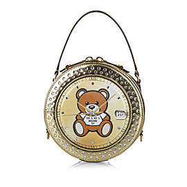 Moschino Teddy Bear Watch Leather Satchel