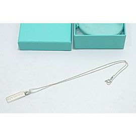 Tiffany & Co 925 Silver Tag Pendant Ball Chain Necklace