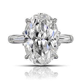 9 CARAT OVAL CUT E COLOR VVS2 CLARITY DIAMOND ENGAGEMENT RING PLATINUM GIA CERTIFIED 8CT E VVS2 BY MIKE NEKTA