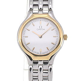 OMEGA de vill symbol K18Bezel White Dial Quartz Ladies Watch LXGJHW-61