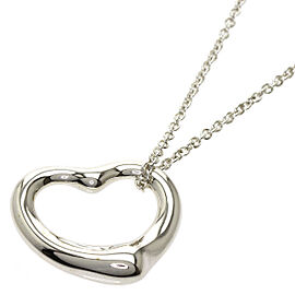 TIFFANY & Co 925 Silver Open Heart Medium Necklace QJLXG-1588