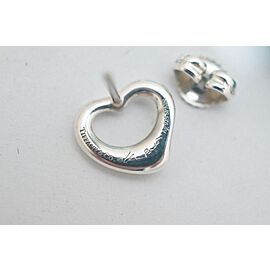 Tiffany & Co Sterling Silver Open Heart Earrings J0256