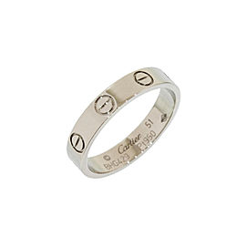 Cartier Mini Love Platinum Ring Size 5.75