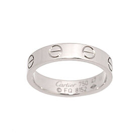 Cartier 18k white Gold Mini Love Ring US:4