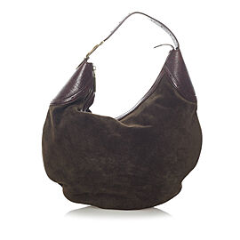 Gucci Horsebit Suede Hobo Bag