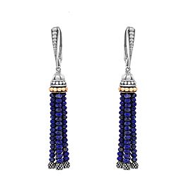 Lagos 18K Gold and Sterling Silver Caviar Icon Tassel Earrings