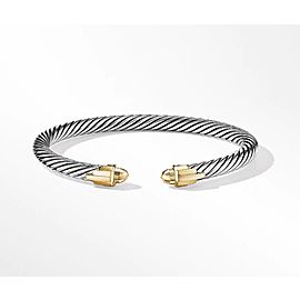 David Yurman Empire Cable Bracelet with 18K Yellow Gold Domes