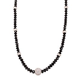 Diamond Beaded Necklace 34.15 Twc 18k Gold 16 in Certified $7,950