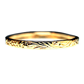 14K Yellow Gold Cast Floral Band Ring