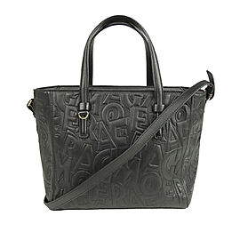 Ferragamo Bonnie Embossed Leather Satchel