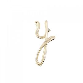 Tiffany & Co 18K Yellow Gold Initial Y Brooch E1070