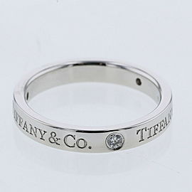 TIFFANY & Co 950 Platinum Flat band Ring LXGBKT-229