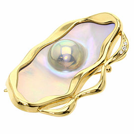 TASAKI 18k Yellow Gold Mabe Pearl Brooch LXGQJ-1209