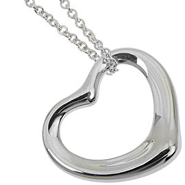 Tiffany & Co 925 Silver Open heart Elsa Peretti Necklace LXNK-1062