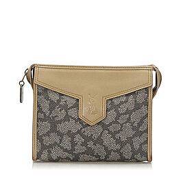 YSL Printed Leather Clutch Bag