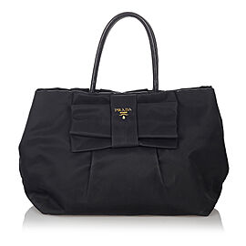 Prada Fiocco Bow Tessuto Handbag