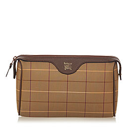 Plaid Canvas Clutch Bag