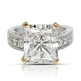 9 CARAT RADIANT CUT F COLOR VS2 CLARITY DIAMOND ENGAGEMENT RING 18K GOLD CERTIFIED 8 CT F VS2 BY MIKE NEKTA