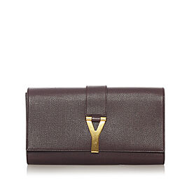 YSL Chyc Ligne Leather Clutch Bag