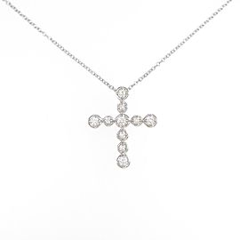 TIFFANY & Co 18k White Gold Tenderness Necklace LXGYMK-453