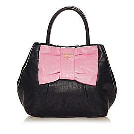 Prada Fiocco Bow Leather Satchel