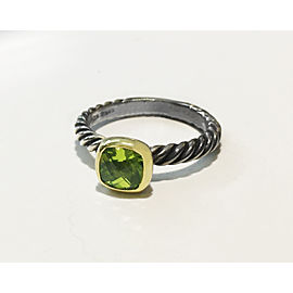 Vintage Rare David Yurman Gold & Sterling Peridot Ring