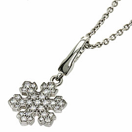 BVLGARI Snowflake Diamond K18 White Gold Necklace LXGQJ-520