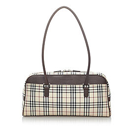 Burberry House Check Canvas Shoulder Bag