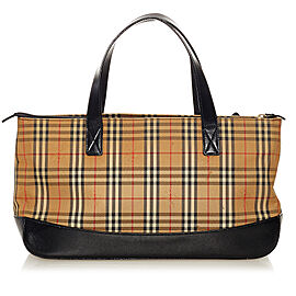 Burberry Haymarket Check Canvas Handbag