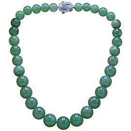 Bvlgari, Very important Large Natural Jade Jadeite and Diamond Necklace