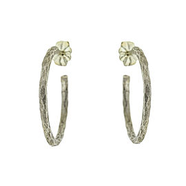 Tiffany & Co. Paloma Picasso Sterling Silver Hammered Hoop Earrings