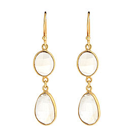 Gold Plated Sterling Silver Quartz Earrings